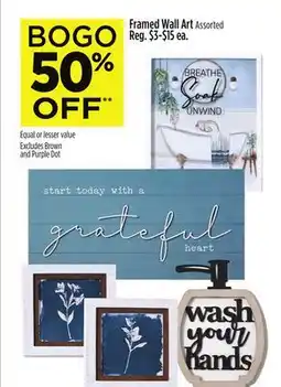 Dollar General Framed Wall Art offer