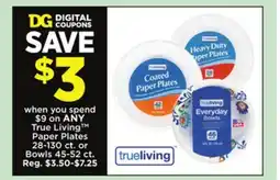 Dollar General True Living Paper Plates or Bowls offer