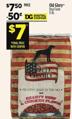 Dollar General Old Glory Dog Food offer