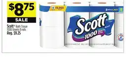 Dollar General Scott Bath Tissue 1000 Sheets offer