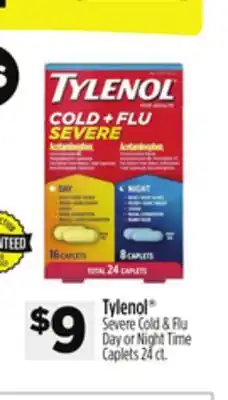 Dollar General Tylenol Severe Cold & Flu Day or Night Time Caplets offer