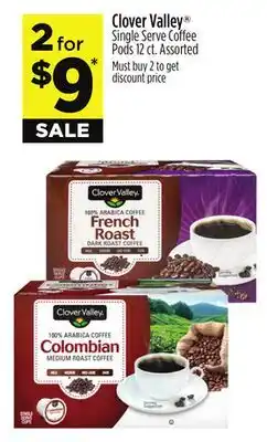Dollar General Clover Valley Single Serve Coffee Pods offer