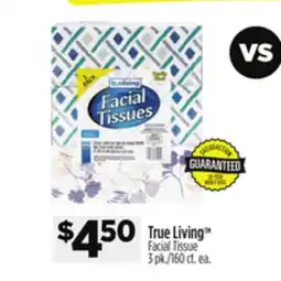Dollar General True Living Facial Tissue offer