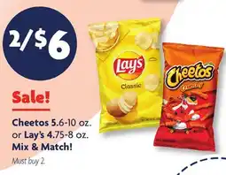 Family Dollar Cheetos 5.6-10 oz. or Lay's 4.75-8 oz offer