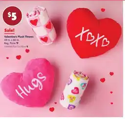 Family Dollar Valentine's Plush Throws offer