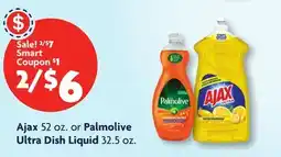 Family Dollar Ajax 52 oz. or Palmolive Ultra Dish Liquid 32.5 oz offer