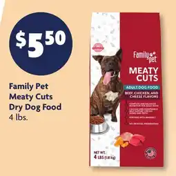 Family Dollar Family Pet Meaty Cuts Dry Dog Food offer