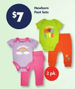 Family Dollar Newborn Pant Sets offer