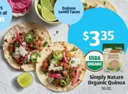 Aldi Simply Nature Organic Quinoa offer