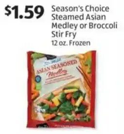 Aldi Season's Choice Steamed Asian Medley or Broccoli Stir Fry offer