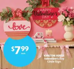 Aldi Kirkton house valentine's day circle sign offer