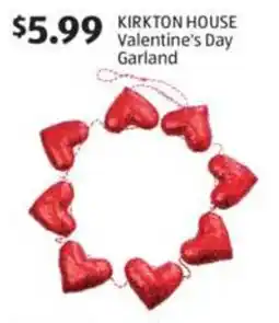 Aldi Kirkton house valentine's day garland offer