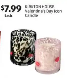 Aldi Kirkton house valentine's day icon candle offer