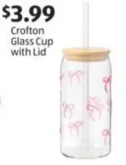 Aldi Crofton Glass Cup with Lid offer