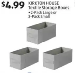 Aldi Kirkton house textile storage boxes offer