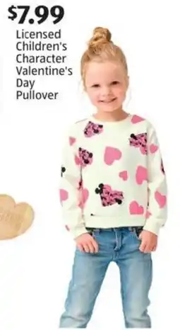 Aldi Licensed Children's Character Valentine's Day Pullover offer