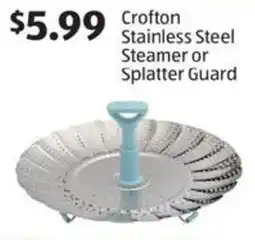 Aldi Crofton stainless steel steamer or splatter guard offer