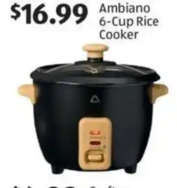 Aldi Ambiano 6-cup rice cooker offer