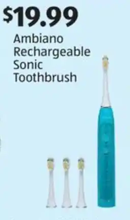 Aldi Ambiano Rechargeable Sonic Toothbrush offer