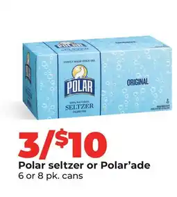 Hy-Vee Polar seltzer or Polar'ade offer