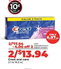 Hy-Vee Crest oral care offer