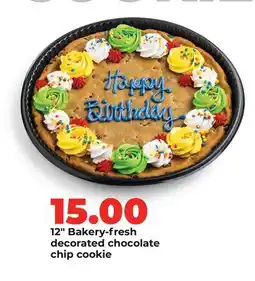 Hy-Vee 12 Bakery-fresh decorated chocolate chip cookie offer
