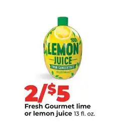 Hy-Vee Fresh Gourmet lime or lemon juice offer