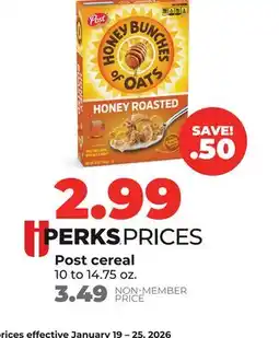 Hy-Vee Post cereal offer