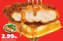 Hy-Vee Fresh boneless skinless lean hand trimmed chicken breasts offer