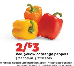 Hy-Vee Red, yellow or orange peppers offer
