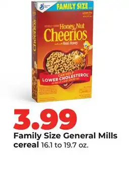Hy-Vee Family Size General Mills cereal offer