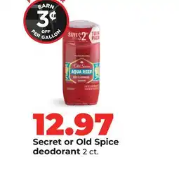 Hy-Vee Secret or Old Spice deodorant offer