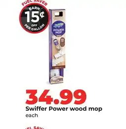 Hy-Vee Swiffer Power wood mop offer