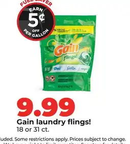 Hy-Vee Gain laundry flings! offer