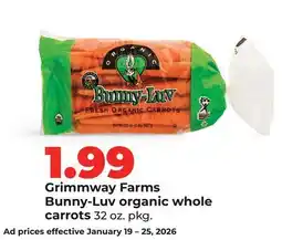 Hy-Vee Grimmway Farms Bunny-Luv organic whole carrots offer