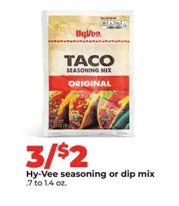 Hy-Vee Hy-Vee seasoning or dip mix offer