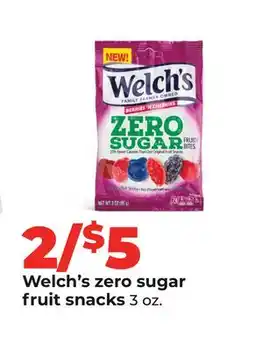 Hy-Vee Welch's zero sugar fruit snacks offer