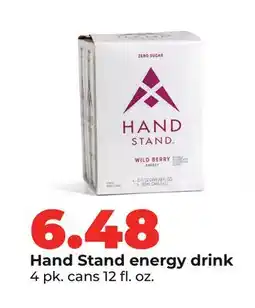 Hy-Vee Hand Stand energy drink offer