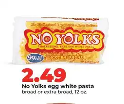 Hy-Vee No Yolks egg white pasta offer