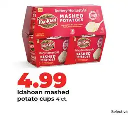Hy-Vee Idahoan mashed potato cups offer