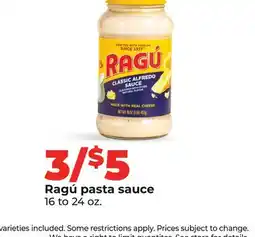 Hy-Vee Ragú pasta sauce offer