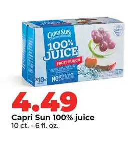 Hy-Vee Capri Sun 100% juice offer