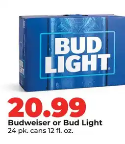Hy-Vee Budweiser or Bud Light offer