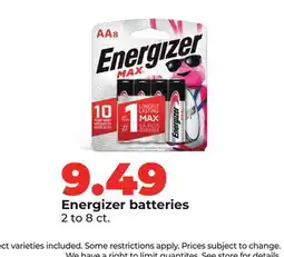 Hy-Vee Energizer batteries offer