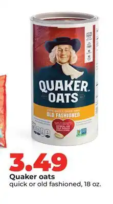 Hy-Vee Quaker oats offer