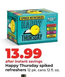 Hy-Vee Happy Thursday spiked refreshers offer