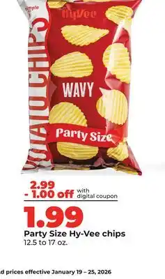 Hy-Vee Party Size Hy-Vee chips offer