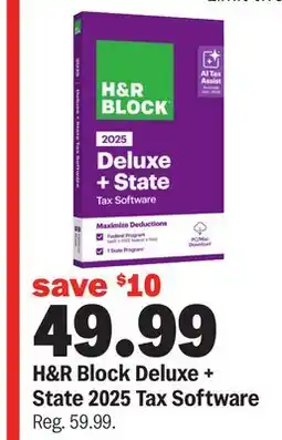 Meijer H & R Block Deluxe + State 2025 Tax Software offer