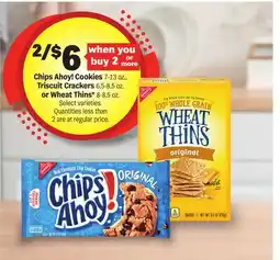 Meijer Chips Ahoy! Cookies 7-13 oz., Triscuit Crackers 6.5-8.5 oz. or Wheat Thins* 8-8.5 oz offer