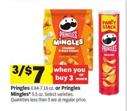 Meijer Pringles 6.84-7.16 oz. or Pringles Mingles* 5.5 oz offer